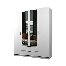 Шкаф ЭКОН распашной 4-х дверный с 2-мя ящиками с 2-мя зеркалами